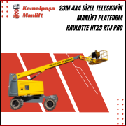 23m 4x4 dizel teleskopik manlift platform haulotte ht23 rtj pro