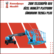 26m teleskopik 4x4 dizel manlift platform sinoboom tb26ej plus 1