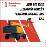 28m 4x4 dizel teleskopik manlift platform paulotte h28 tj o